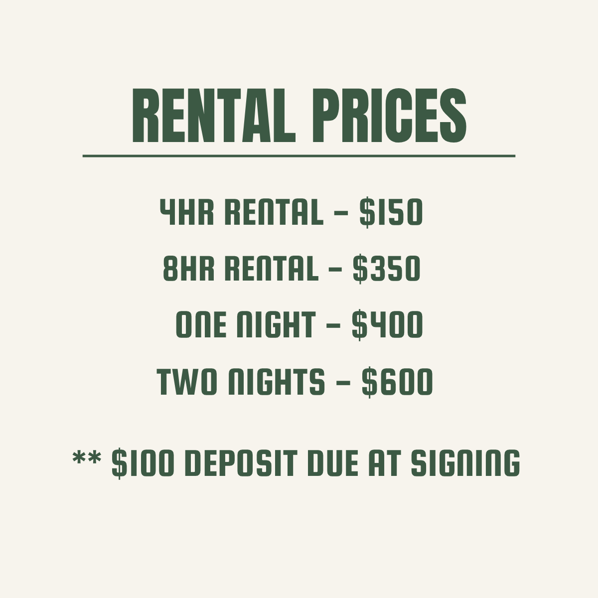 Camp Prairie Oak Rental